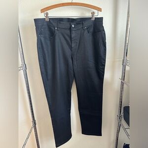EILEEN FISHER BLACK Shiny Jeans.